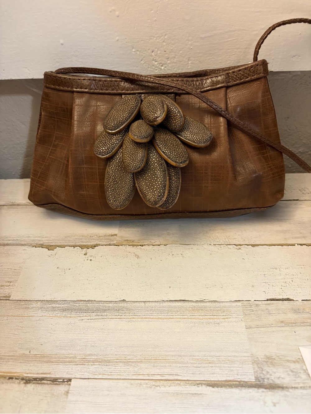 R&Y Augousti Authentic vintage bag. Shagreen ( stingray skin ) focal piece.